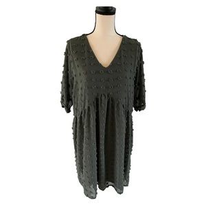 Amazon Kirundo Women’s short sleeve Swiss dot babydoll mini dress